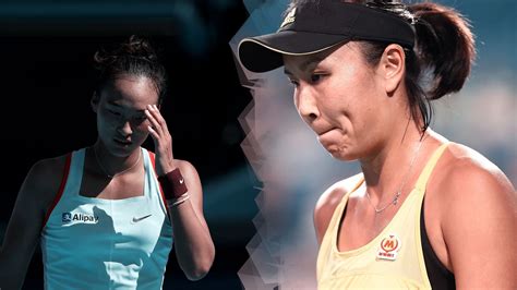 Qinwen Zheng responds to the "Where is Peng Shuai?" question during ...