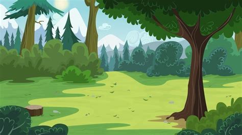 Forest Background, Background Drawing, Cartoon Background, Animation ...