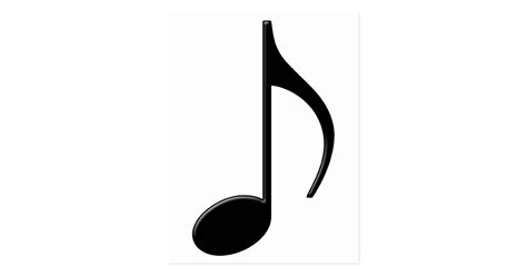 Quaver - Eighth Note Music Symbol Postcard | Zazzle.com