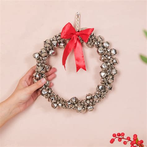 Decorative Silver Bells Wreath Online - Premium Wall Decoration | Nestasia