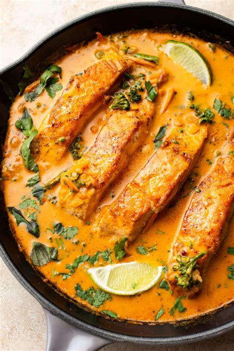 Salmon Coconut Curry (Thai Inspired) • Salt & Lavender