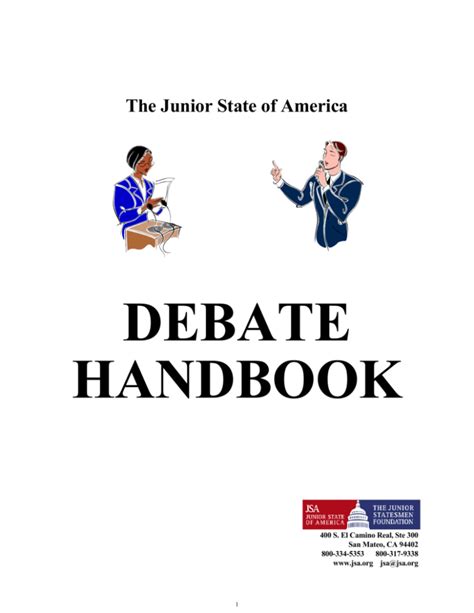 Debate Handbook - JSA - Junior State of America