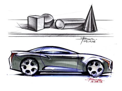 Tutorial: Basic shapes and reflections on car sketches by Luciano Bove ...