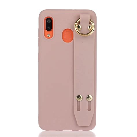 Samsung Galaxy A10e A20e Case, Dteck Shockproof Soft Silicone Back Case Handle Strap Grip ...