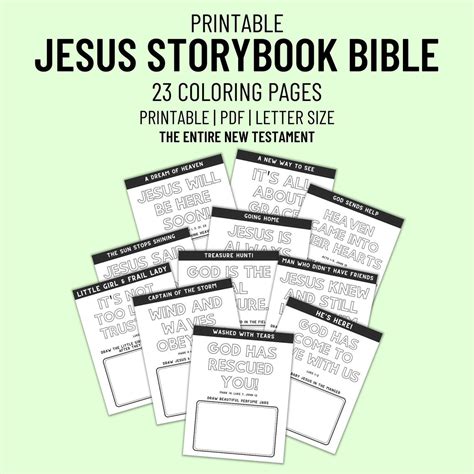 Jesus Storybook Bible Coloring Pages for Kids ENTIRE NEW TESTAMENT, Printable Coloring Page ...