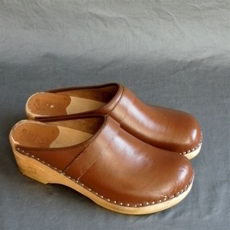 Bastad Original Swedish Wood Sole Clogs Size 42 / U.S. by pinguim