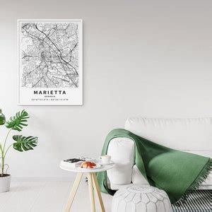 Printable Map of Marietta GA Cobb County Georgia USA With - Etsy