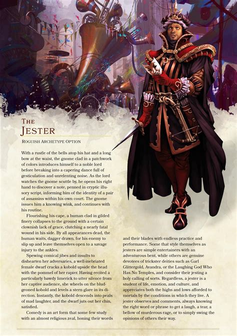 DnD 5e Homebrew — Jester Rogue Subclass by the_singular_anyone | Dnd 5e homebrew, Dungeons and ...