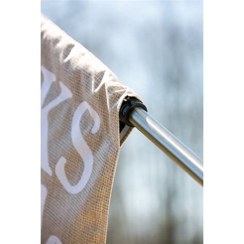 Metal Extendable Flag Pole Silver - The Flag Shop