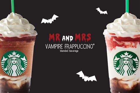 All the Starbucks Halloween drinks, even the Vampire Frappuccino.