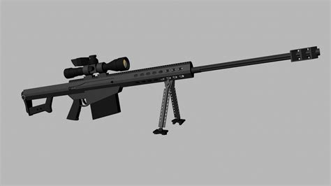 3d barrett m107 sniper rifle