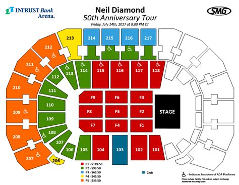 Seating Charts | Events & Tickets | INTRUST Bank Arena