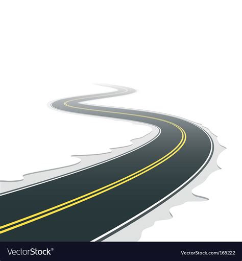 Winding road Royalty Free Vector Image - VectorStock