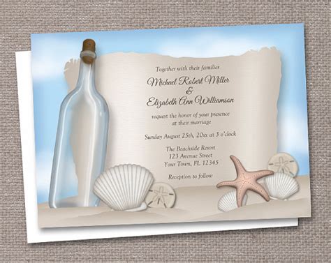 5 Best Images of Beach Wedding Invitations Printable - Beach Wedding Invitations Templates Free ...