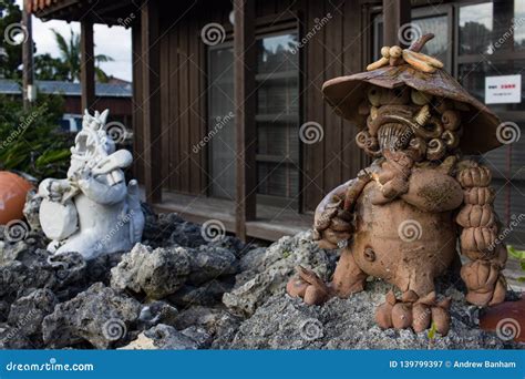 Shisa Statues, Taketomi Island, Okinawa, Japan. Stock Image - Image of ...