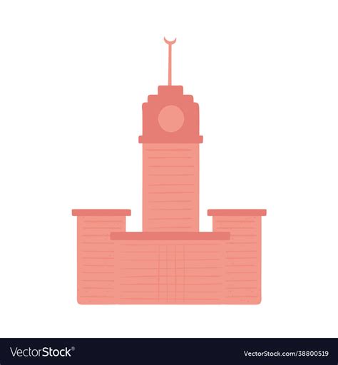 High tower clock Royalty Free Vector Image - VectorStock