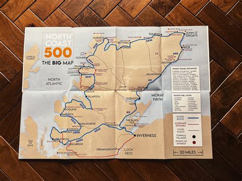 NC500 Map - North Coast 500 The Big Map - A2 Foldable Robbie Roams