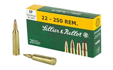 S&B 22-250 55GR SP 20/500 - Real Cheap Ammo