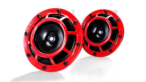 Musuha Rts Loud Car Horn For Car 12v For Hella Type Horn Universal 118db Waterproof Red Disc ...