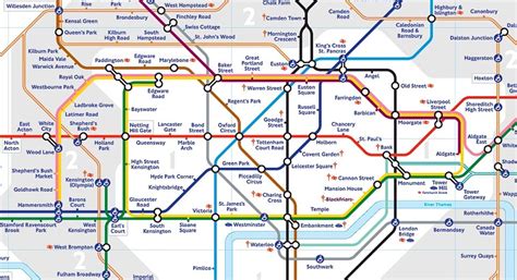 London Underground Tube Map With New Elizabeth Line Art Wall Etsy ...