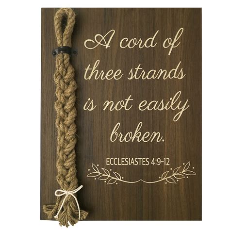 Buy A Cord of Three Strands Wedding Sign, Bible Cross Wedding Unity Sign, Tie The Knot Ceremony ...