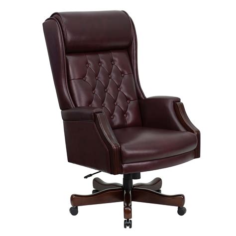 Flash Furniture KC-C696TG-GG Tufted High Back Executive Leather Office Chair - LionsDeal