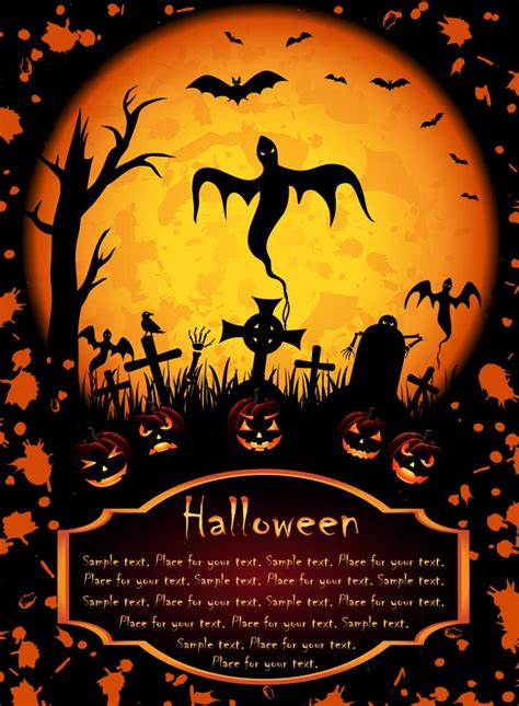 Halloween posters element (5681) Free EPS Download / 4 Vector