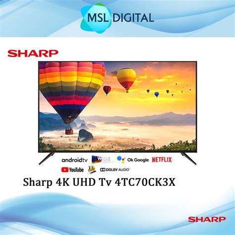 SHARP AQUOS 70Inch 4K UHD Android TV - 4TC70CK3X - MSL Digital Online Store