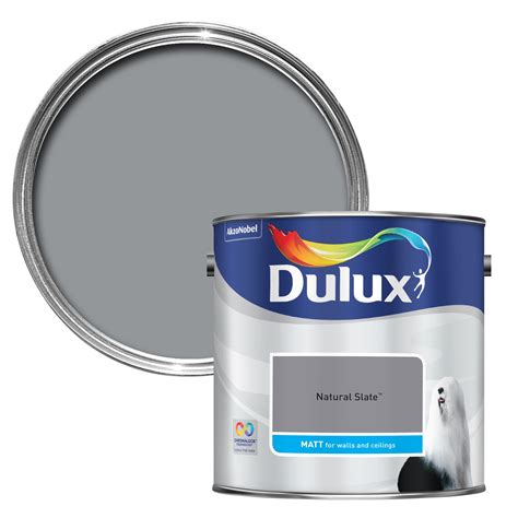 Dulux Natural Slate Matt Emulsion Paint 2.5L | Departments | DIY at B&Q