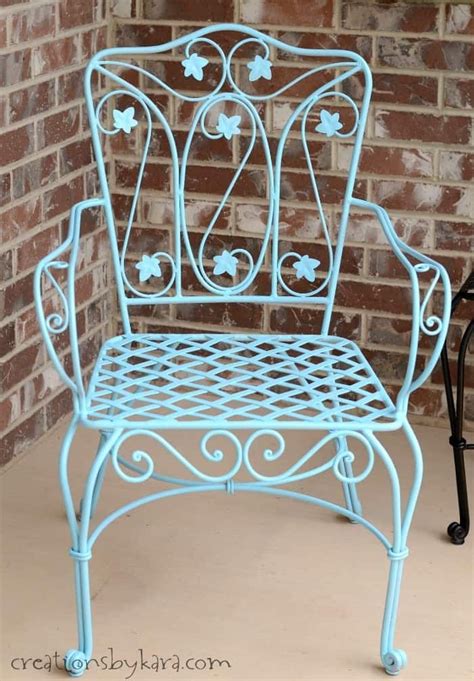 Metal Patio Chair Makeover with Rustoleum Spray Paint | Metal patio ...