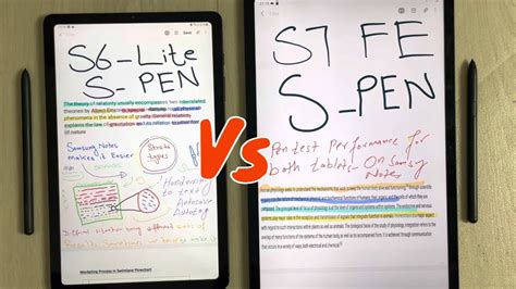 Samsung Galaxy Tab S7 Fe Vs Tab S6 Lite S Pen - Delay Test - YouTube