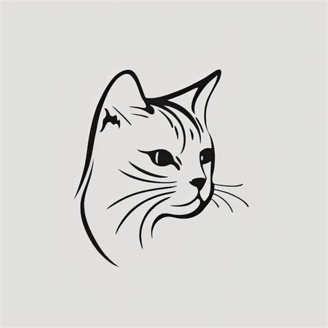 Premium Photo | Cat simple 2d illustration logo badge style generative ai