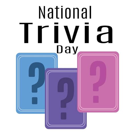 National Trivia Day, Idea for poster, banner, flyer or postcard ...