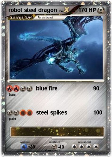 Pokémon robot steel dragon - blue fire - My Pokemon Card