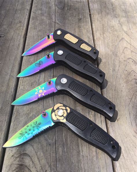 Impressed Rainbow Knives | Rainbow knife, Knife, Rainbow