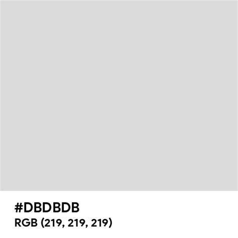 #DBDBDB color name is Gainsboro