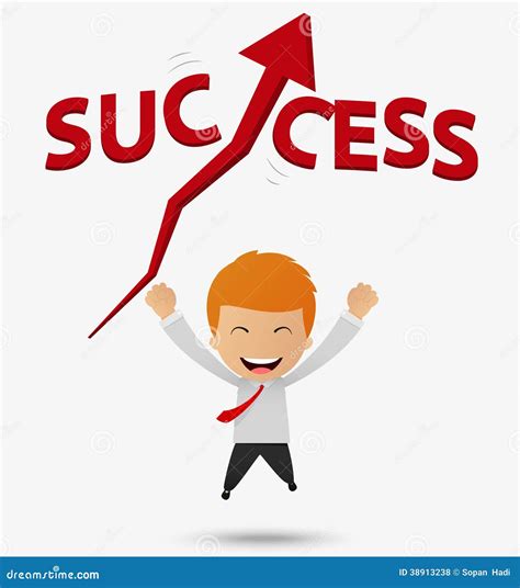 Happy Businessman Get Success Cartoon Stock Vector - Image: 38913238