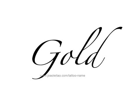 Gold Color Name Tattoo Designs - Page 3 of 5 - Tattoos with Names