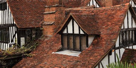 english tudor half timbered building with terracotta roof tiles 958357 ...