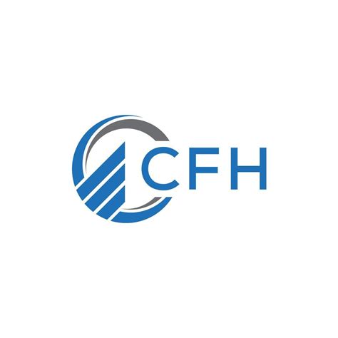 CFH Flat accounting logo design on white background. CFH creative initials Growth graph letter ...