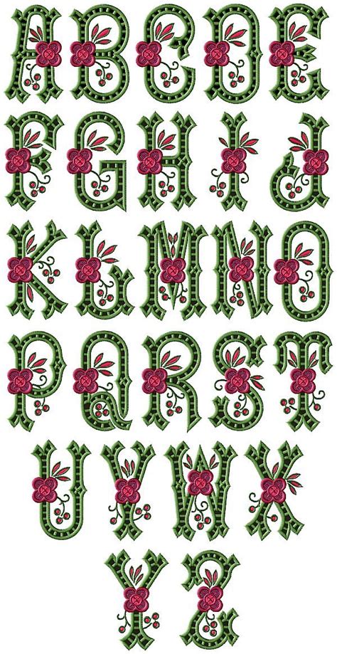 embroidery alphabet fonts | Free Embroidery Designs Archive. High ...