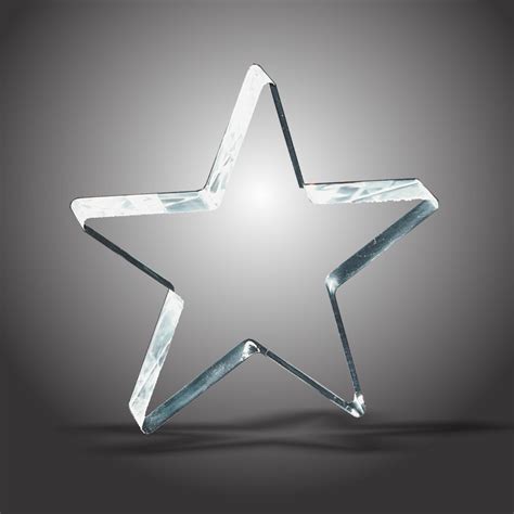 Clear Acrylic Star Award Trophy