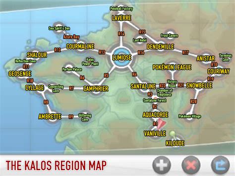 Kalos Region Map | Kalos region, Pokemon kalos, Pokemon