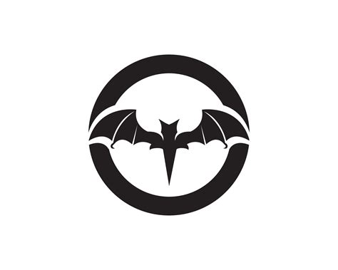 Bat black logo template white background icons app 579089 Vector Art at Vecteezy