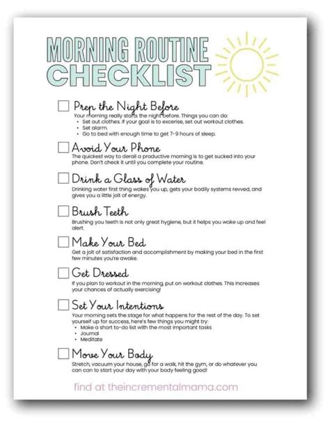 Daily Routine Checklist Template – Tasbih.armstrongdavis.com