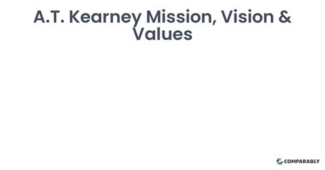 A.T. Kearney Mission, Vision & Values | Comparably