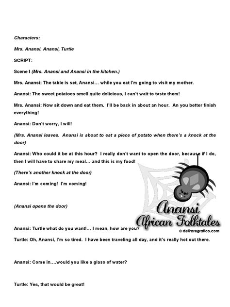 Anansi&Turtle Worksheet From Extracted Text in The KBSR Year 5 Textbook | PDF | Anansi | Foods