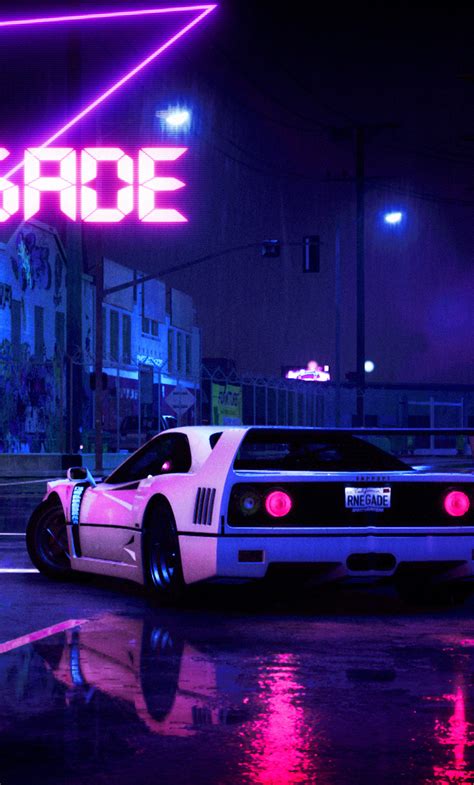 1280x2120 Retrowave Cyberpunk Car 4k iPhone 6+ HD 4k Wallpapers, Images ...