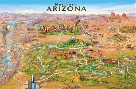 Arizona Map With Tourist Attractions