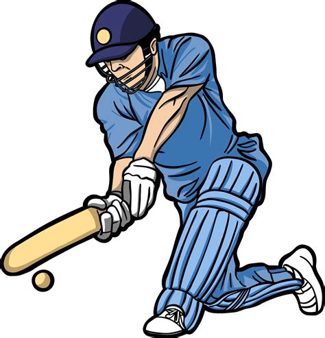 Cricket player batting action clipart 28213023 Vector Art at Vecteezy